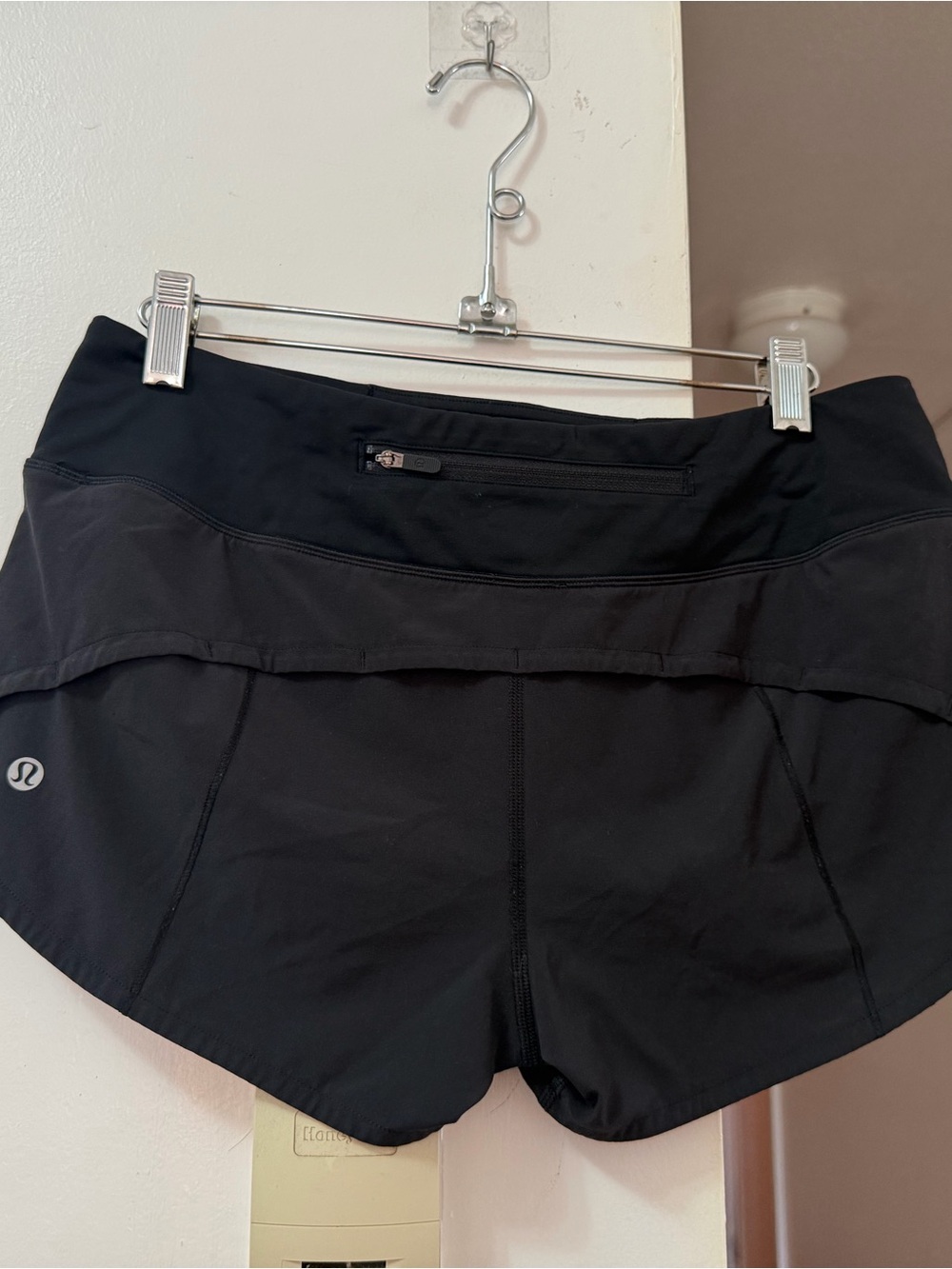 lululemon athletica Black Women's Athletic Shorts with Zip Pocket